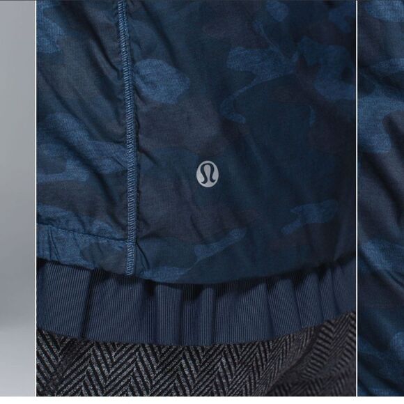 Lululemon Spring Fling Puffy Windbreaker Heathered Lotus Camo Oil Slick Blue 8 - Picture 4 of 16